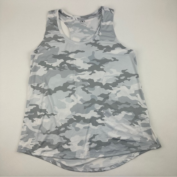 Athletic Works Tank Top Women Medium 8/10 Gray Camo - Picture 1 of 7